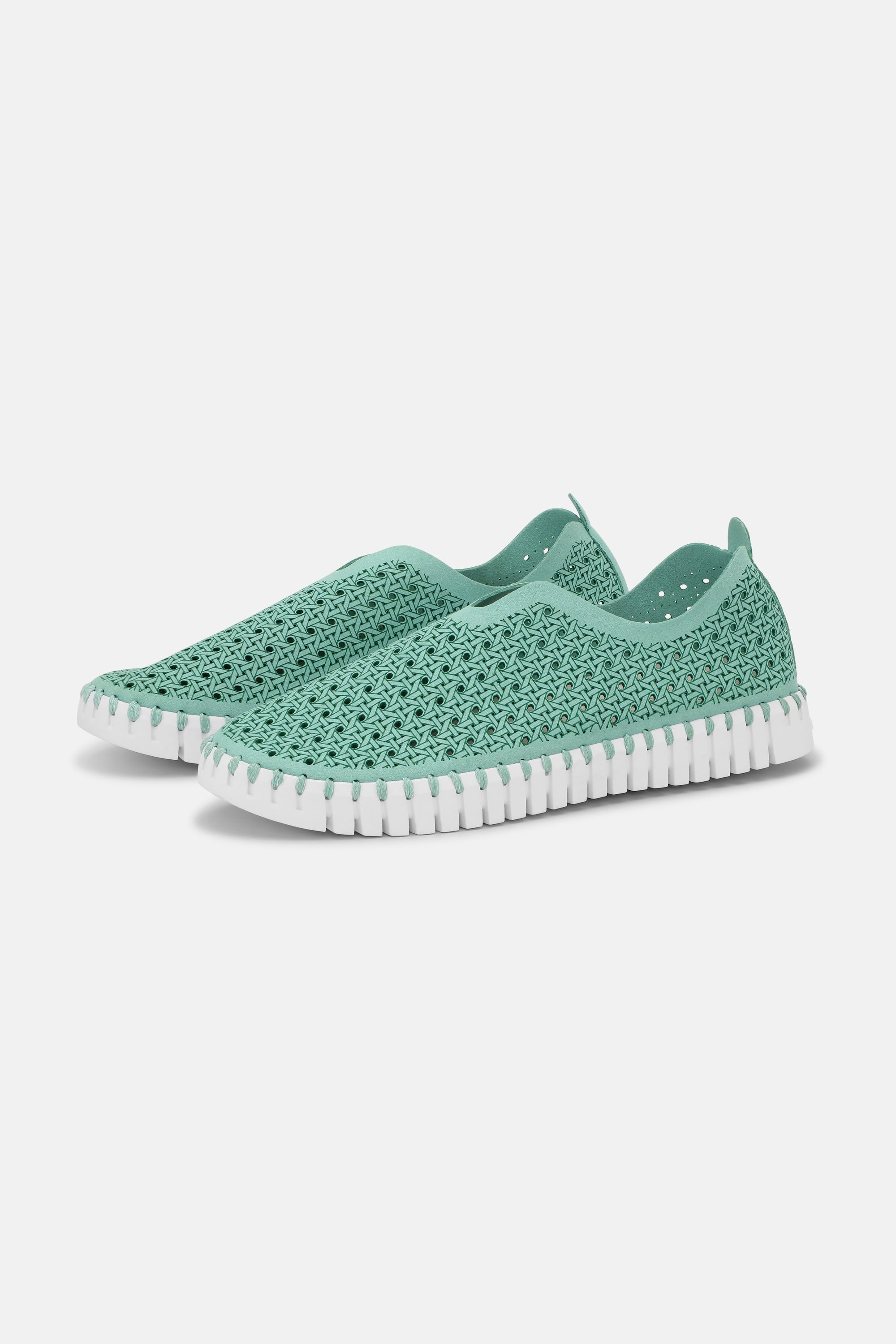 Tulip Slipper - Aqua Sky White